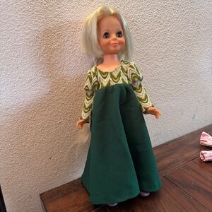 Velvet Doll VINTAGE Ideal Crissy Family 1970 Velvet Doll Growing Blonde Hair